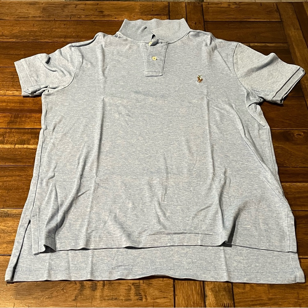 Ralph Lauren, blue polo, EUC.